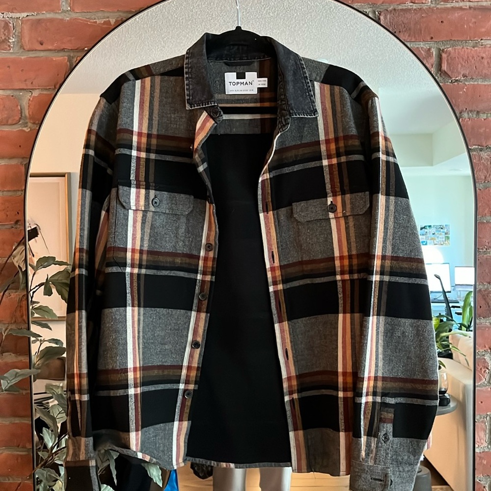 Topman Plaid Button Down